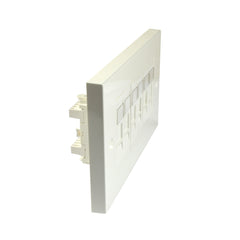 Six slim white RJ45 Cat5 CAT6 Ethernet Network Modules in White Double Gang Faceplate