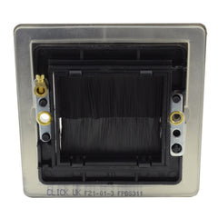 black brush wall faceplate with click define FPBS311