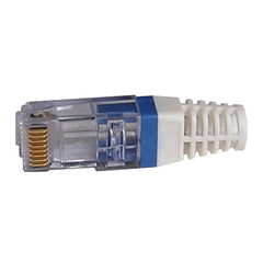 EZ-RJ45 CAT6 Strain Relief Blue boot 100030B-C with connector