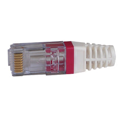 EZ-RJ45 CAT6 Strain Relief Red boot 100030R with connector