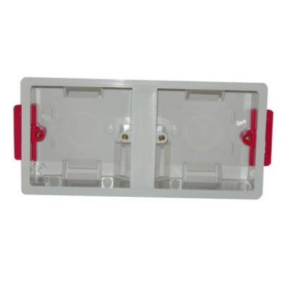 Plastic Mounting Box Dual Single Gang 35mm
