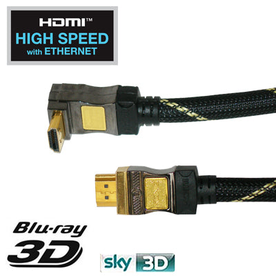 hdmi cable right angle up with ethernet 1.5m
