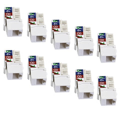 110 type keystone jack cat6 pack of 10 726WH-10