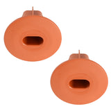 Double or Shotgun Cable Bushes Grommets in Terracotta for Satellite or Coax Cables, pack of 2